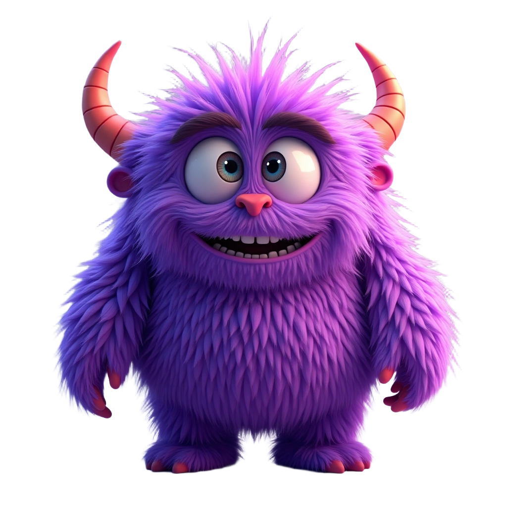 Purple Monster with Horns